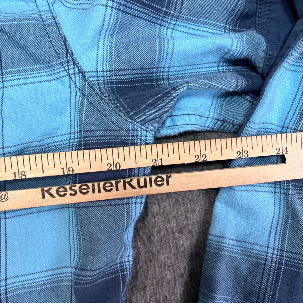 Norrona Svalbard Flannel Shirt Mens Medium Blue Plaid Wool Blend 2404-19 - Picture 6 of 8